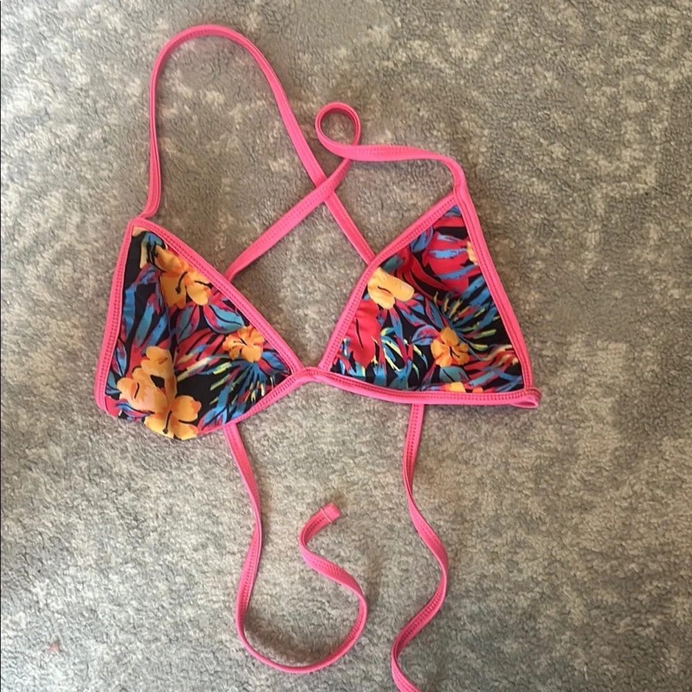 Jaymes Floral Bikini Top-size small